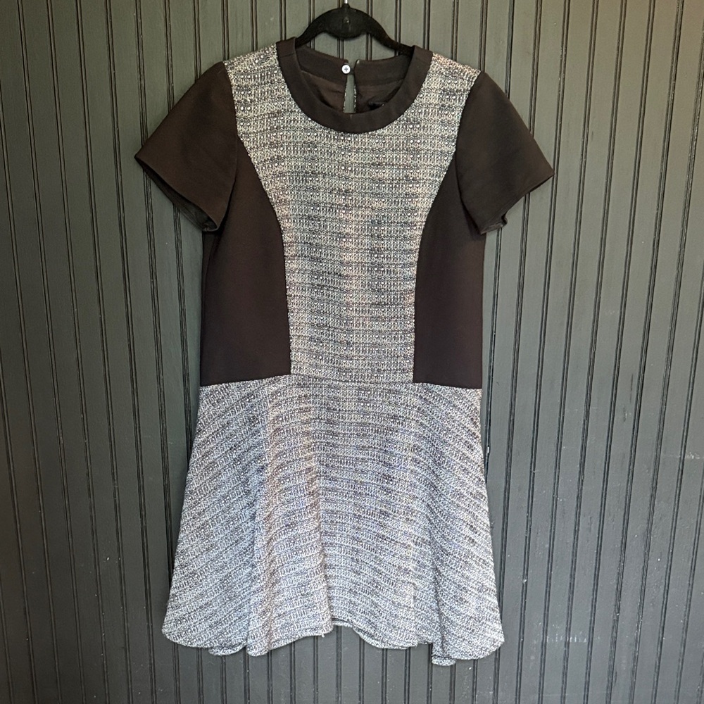 Madewell Black and Gray Mini Dress